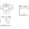 Раковина VITRA ARKITEKT, встраиваемая снизу, 52 см, цвет белый 6069B003-0012